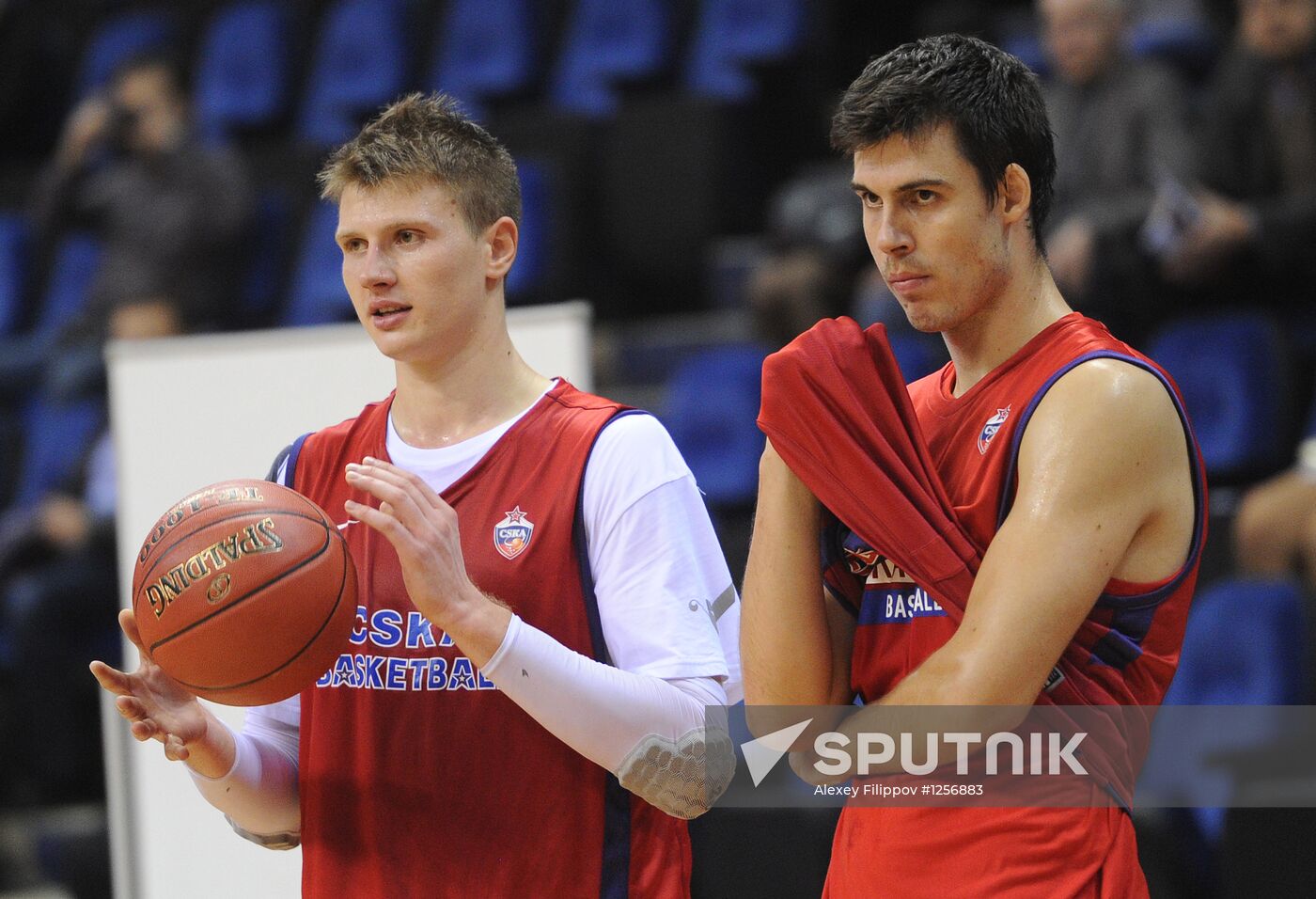 Basketball. CSKA basketball team training