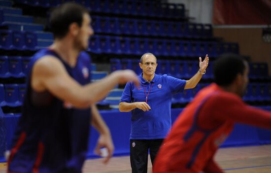 Basketball. CSKA basketball team training
