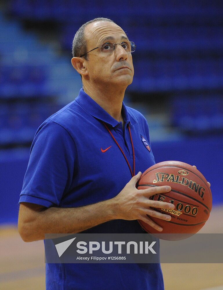 Basketball. CSKA basketball team training