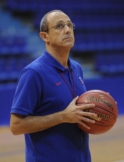 Basketball. CSKA basketball team training
