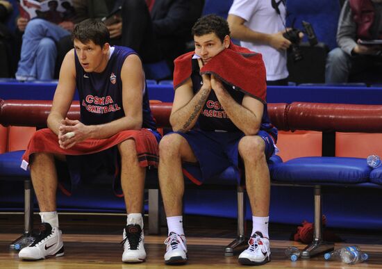 Basketball. CSKA basketball team training