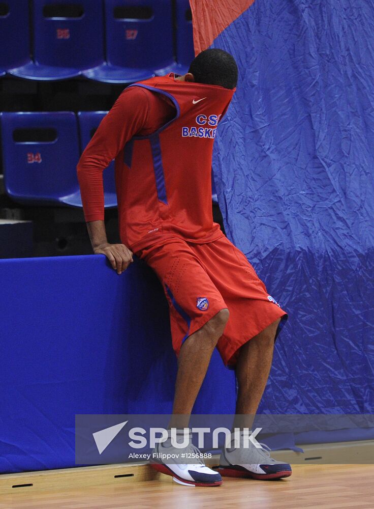 Basketball. CSKA basketball team training