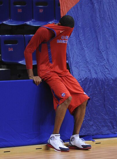 Basketball. CSKA basketball team training