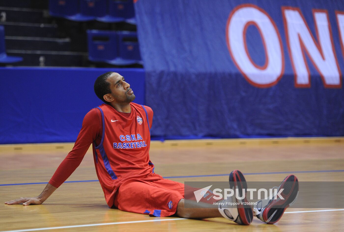 Basketball. CSKA basketball team training