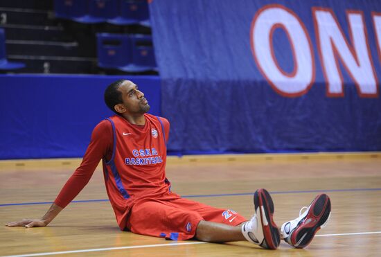 Basketball. CSKA basketball team training