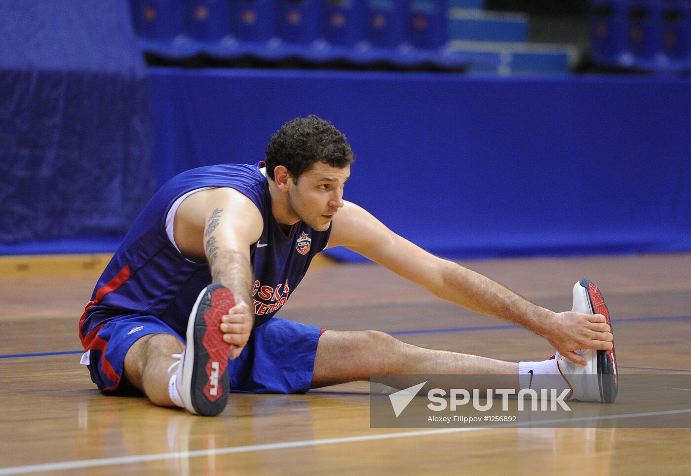 Basketball. CSKA basketball team training