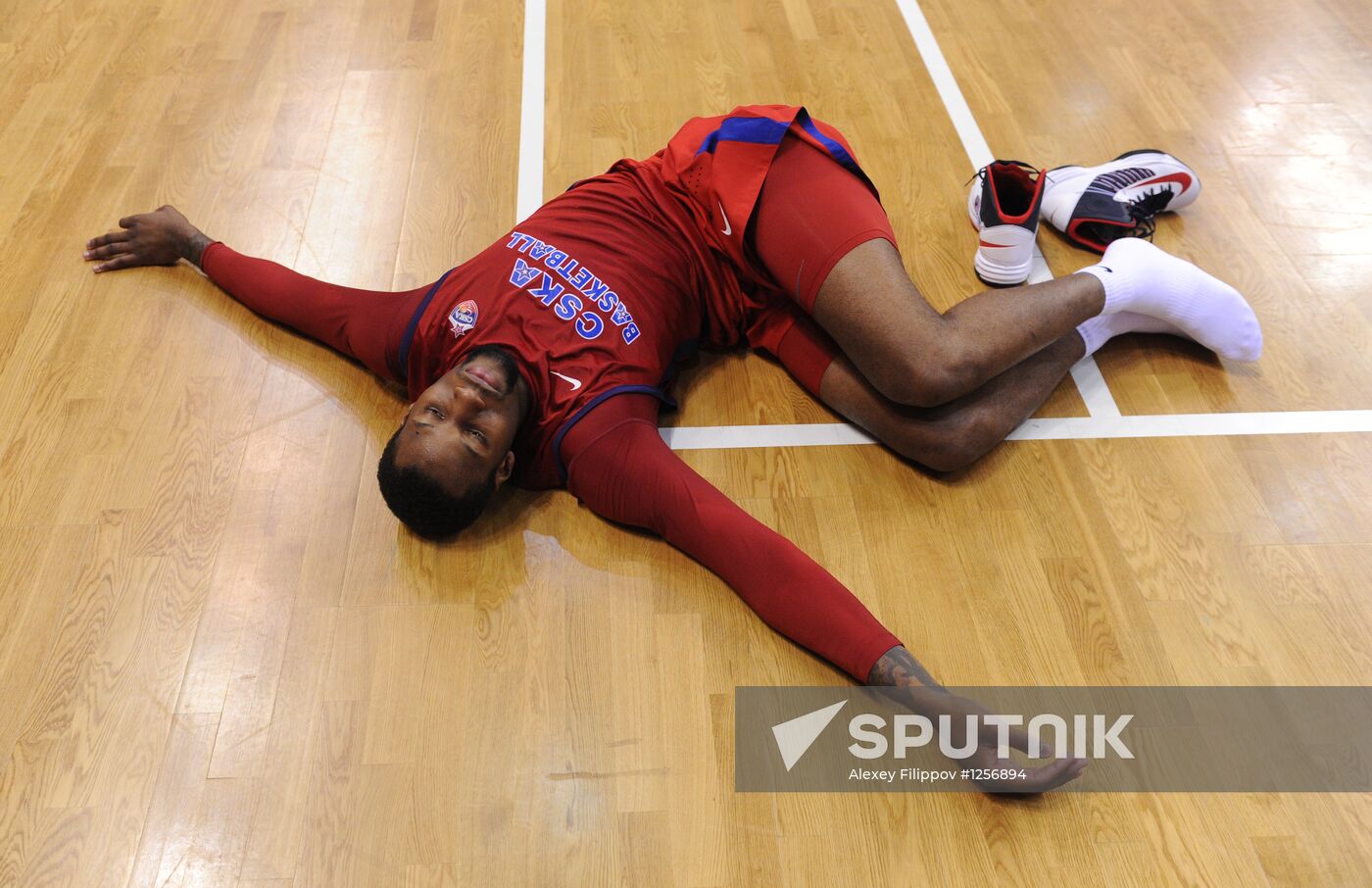 Basketball. CSKA basketball team training