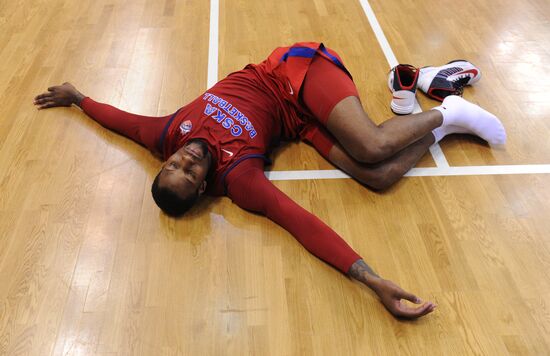 Basketball. CSKA basketball team training