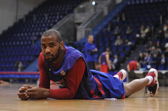 Basketball. CSKA basketball team training