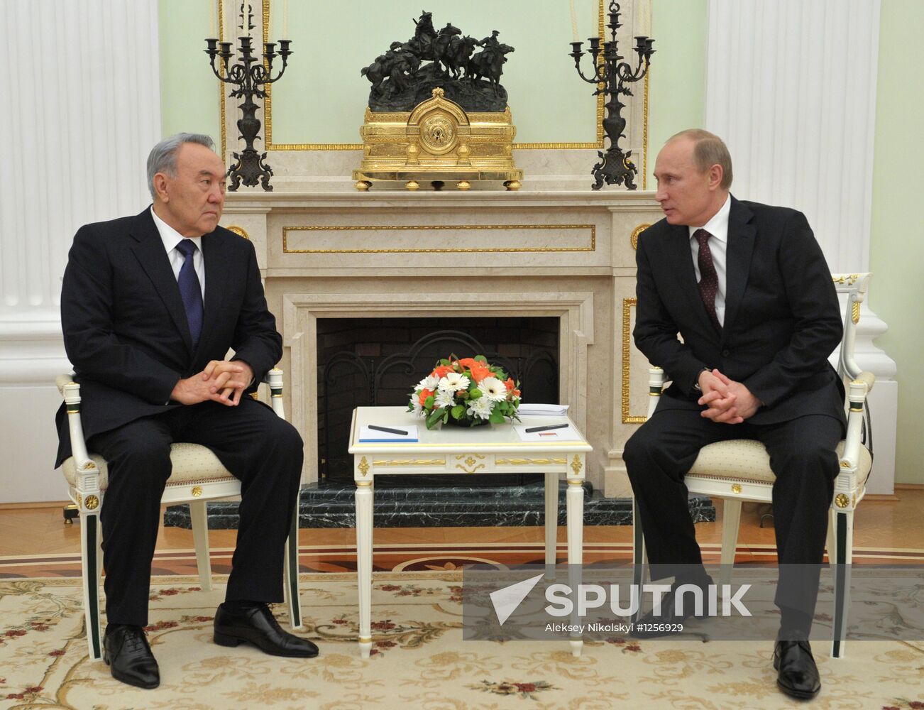 Vladimir Putin meets Nursultan Nazarbayev in Kremlin