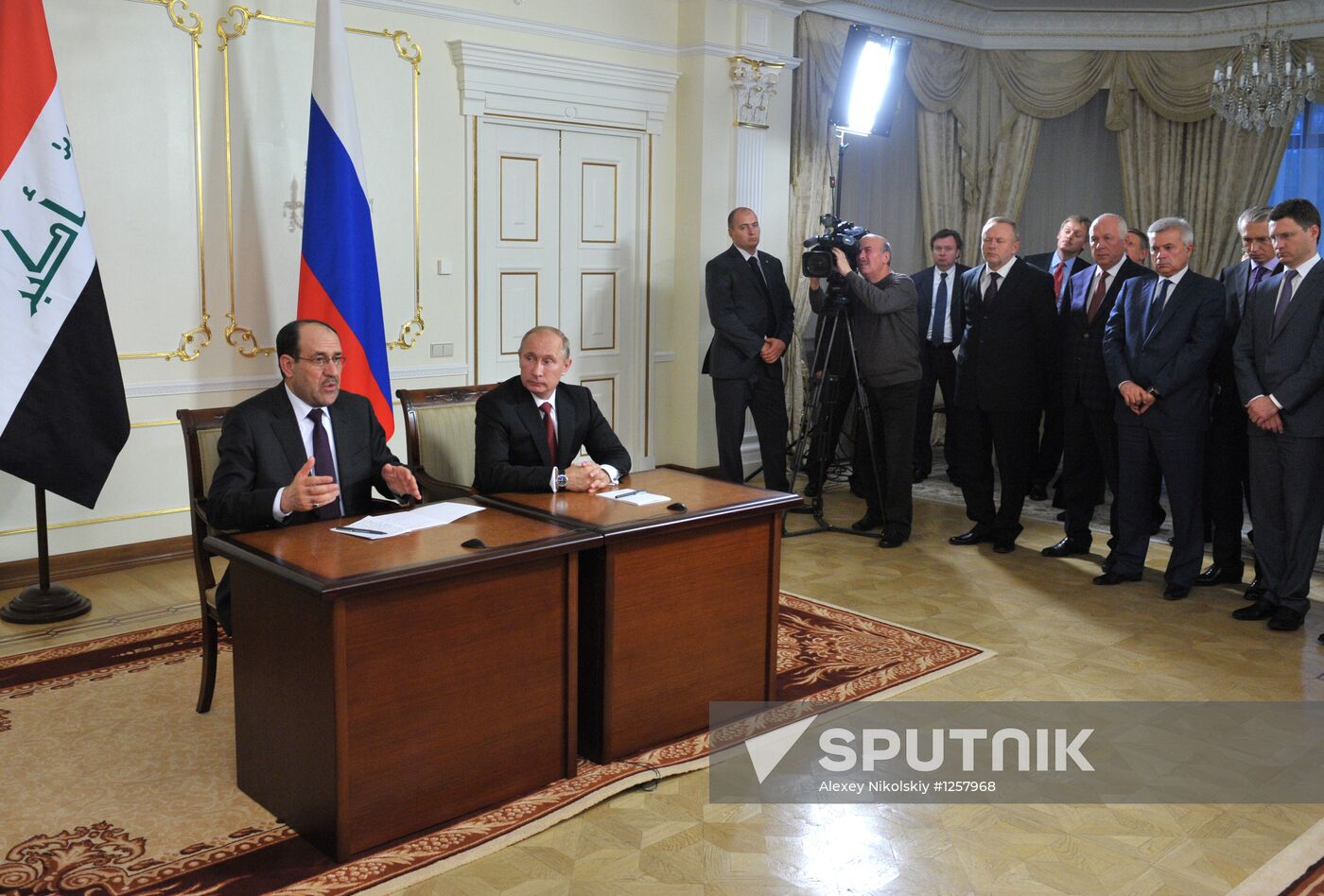 Vladimir Putin meets with Nouri al-Maliki in Novo-Ogaryovo