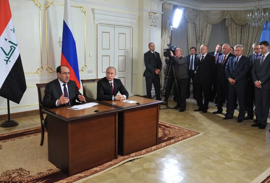 Vladimir Putin meets with Nouri al-Maliki in Novo-Ogaryovo
