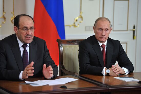 Vladimir Putin meets with Nouri al-Maliki in Novo-Ogaryovo