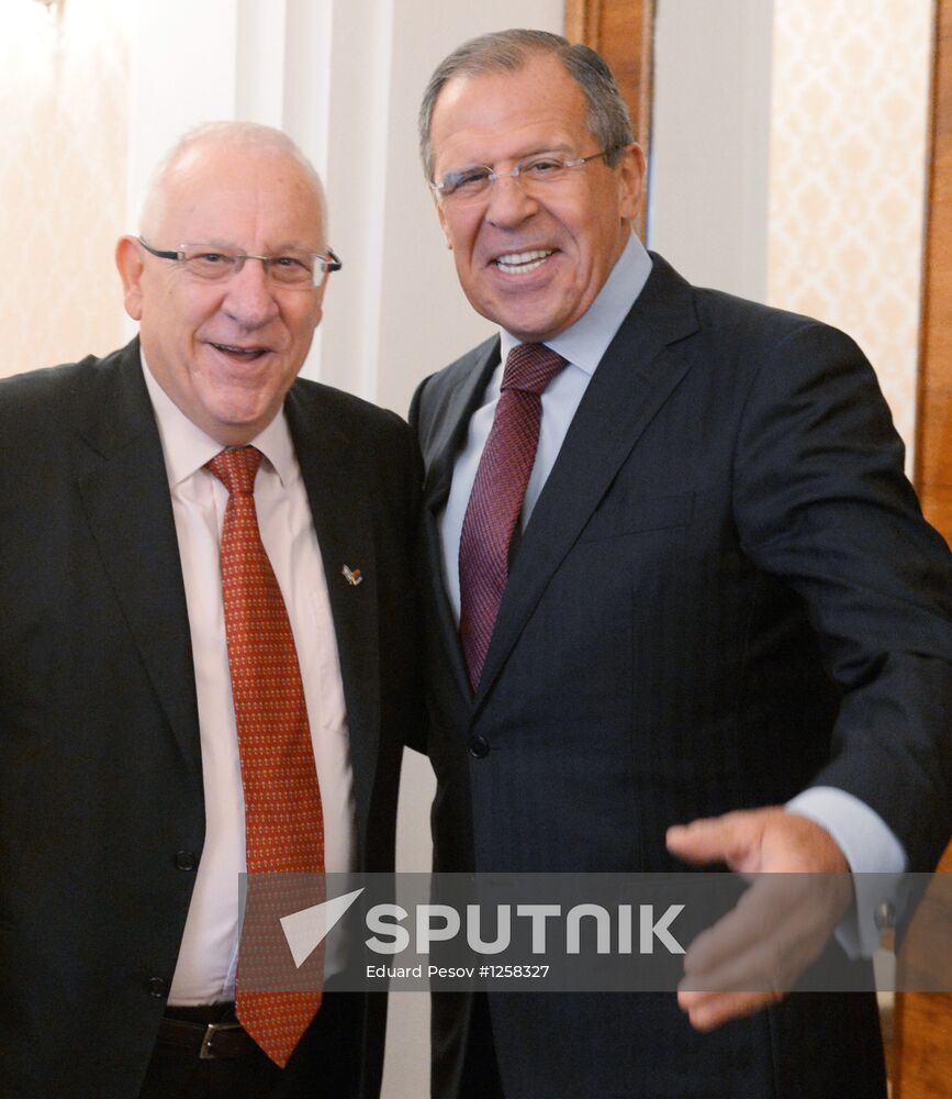 Sergey Lavrov meets with Reuven Rivlin in Moscow