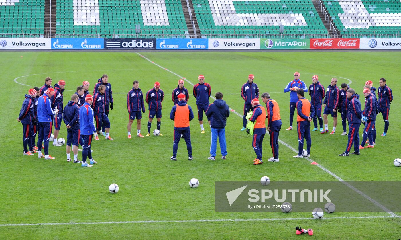 Football. Russian national team holds training