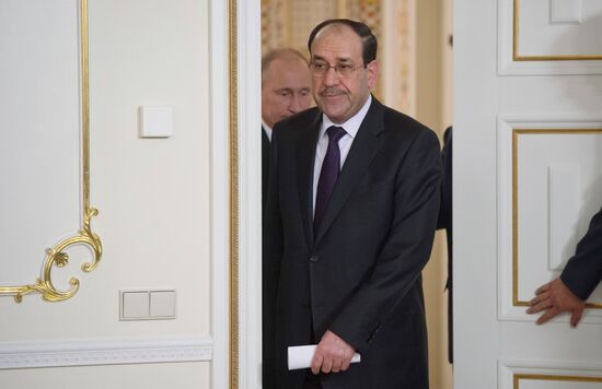 Vladimir Putin meets with Nouri al-Maliki at Novo-Ogaryovo