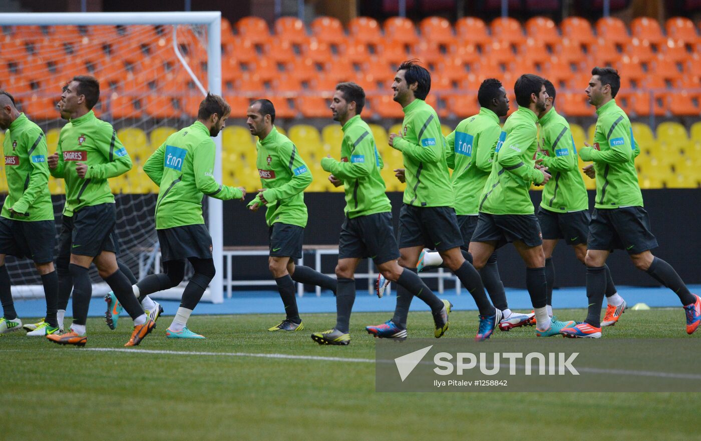 Training session by Portugal national football team
