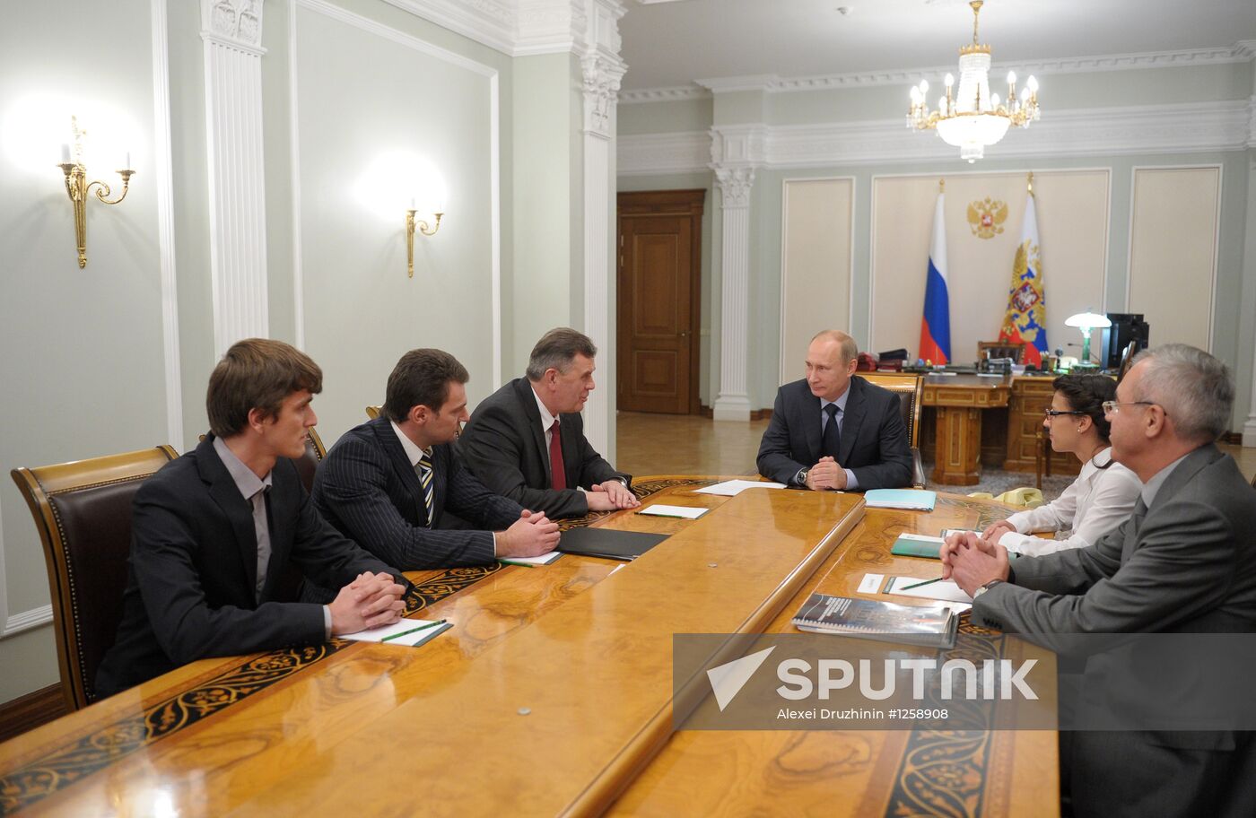 Vladimir Putin meets with Sergei Yastrebov in Novo-Ogaryovo