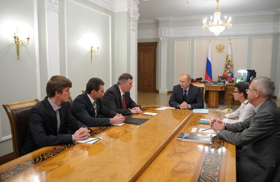 Vladimir Putin meets with Sergei Yastrebov in Novo-Ogaryovo
