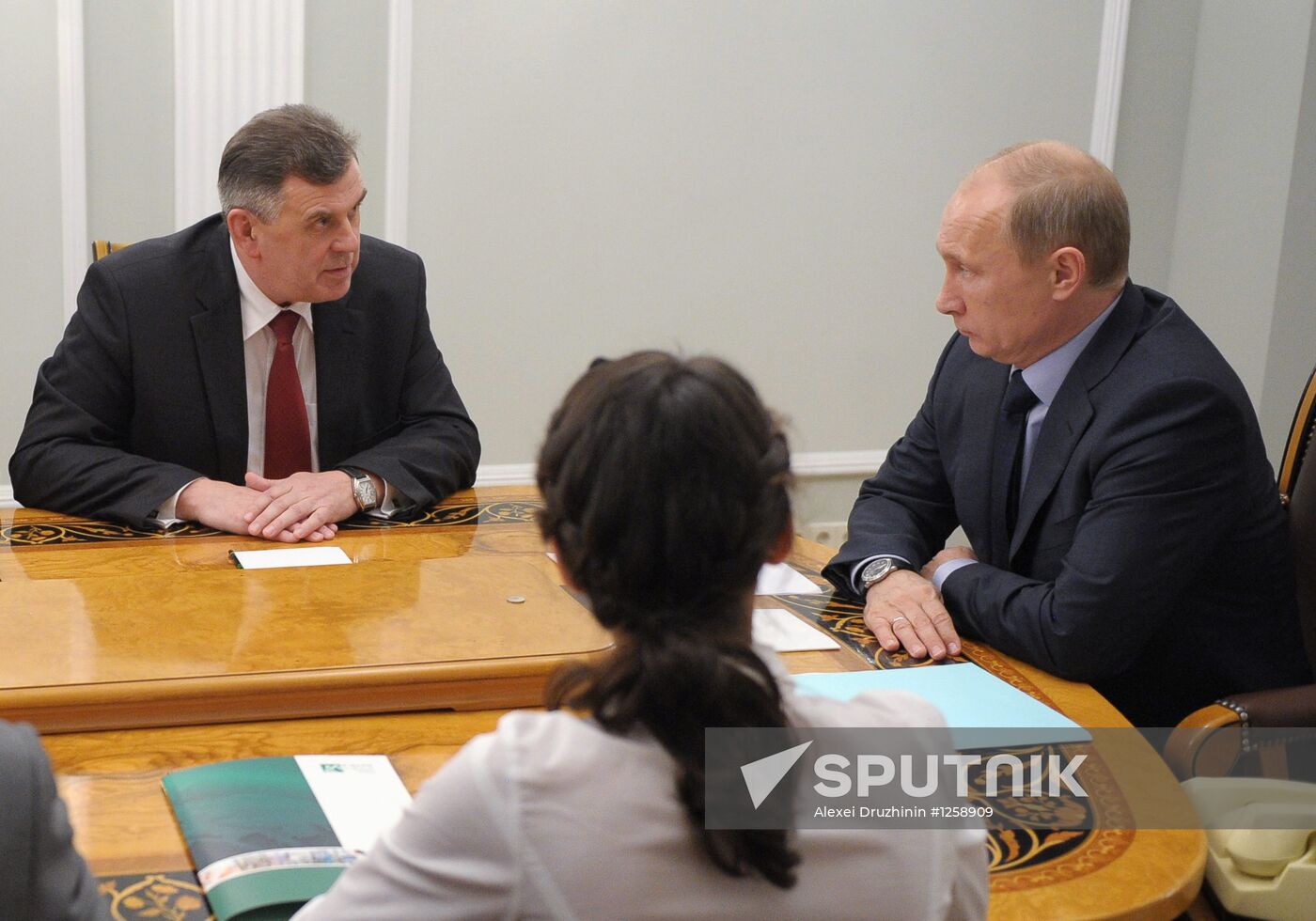 Vladimir Putin meets with Sergei Yastrebov in Novo-Ogaryovo