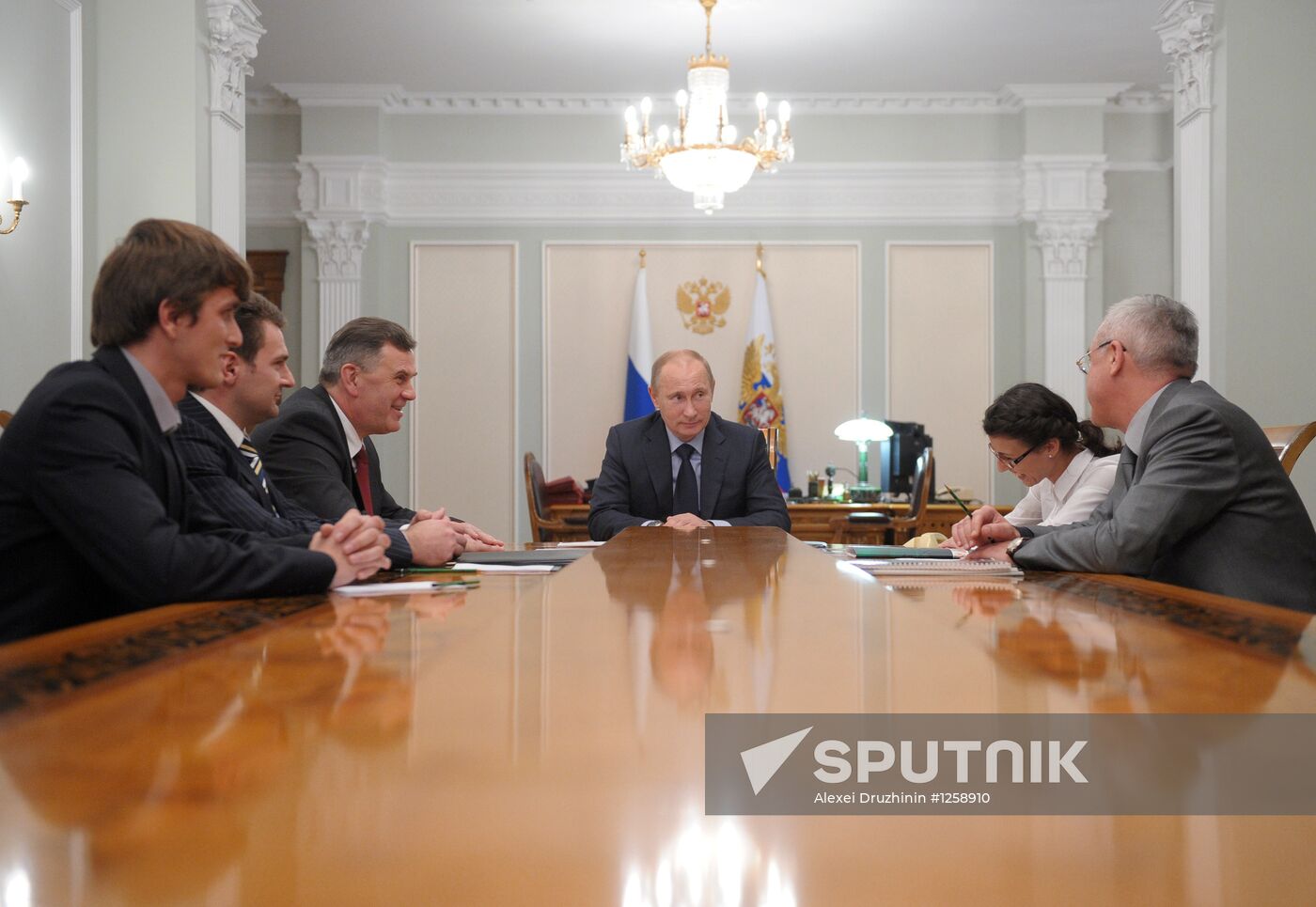 Vladimir Putin meets with Sergei Yastrebov in Novo-Ogaryovo