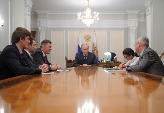 Vladimir Putin meets with Sergei Yastrebov in Novo-Ogaryovo