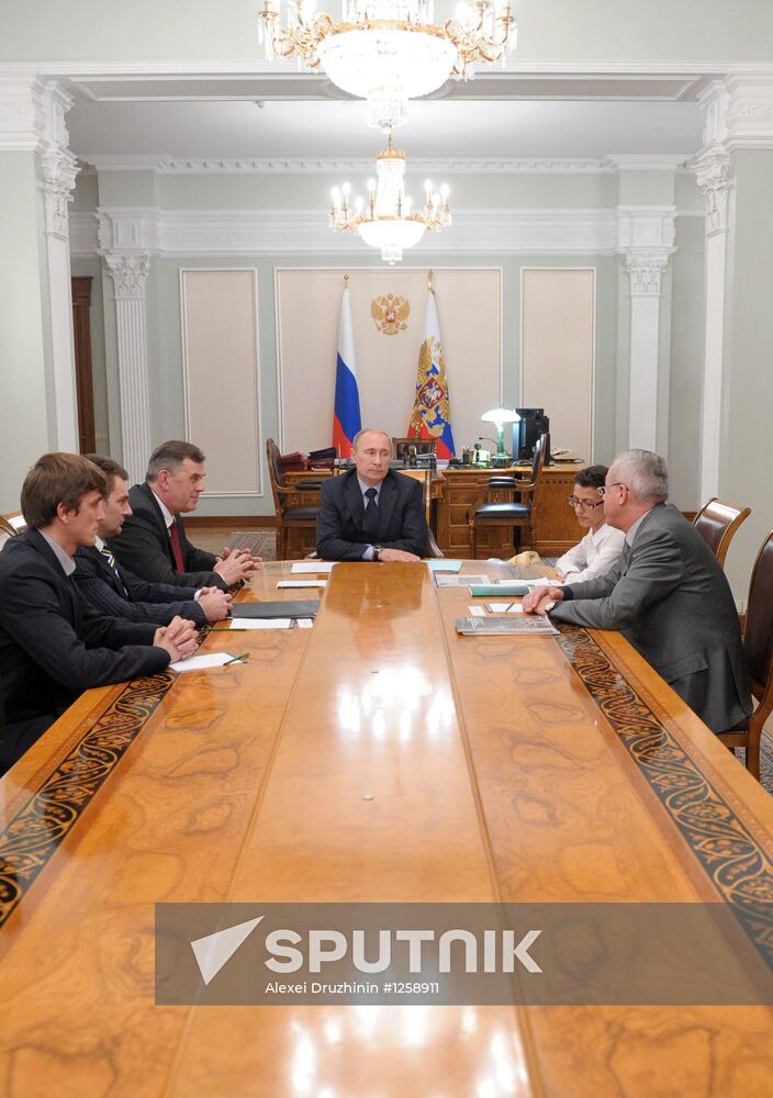 Vladimir Putin meets with Sergei Yastrebov in Novo-Ogaryovo