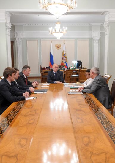 Vladimir Putin meets with Sergei Yastrebov in Novo-Ogaryovo