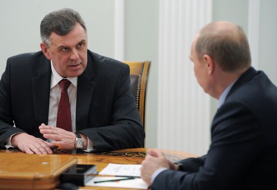 Vladimir Putin meets with Sergei Yastrebov in Novo-Ogaryovo