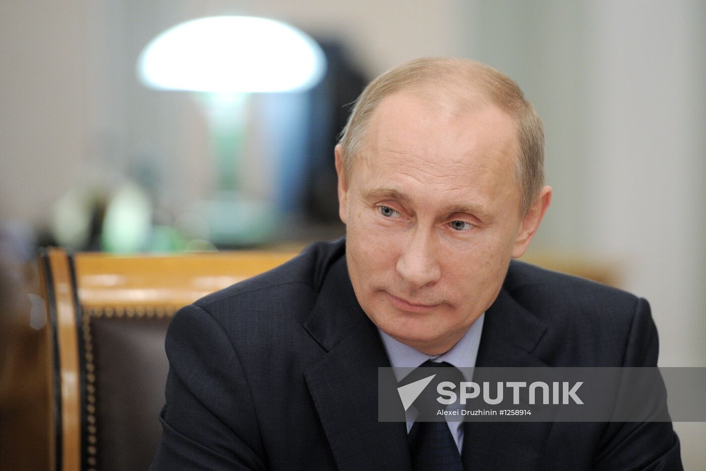 Vladimir Putin meets with Sergei Yastrebov in Novo-Ogaryovo