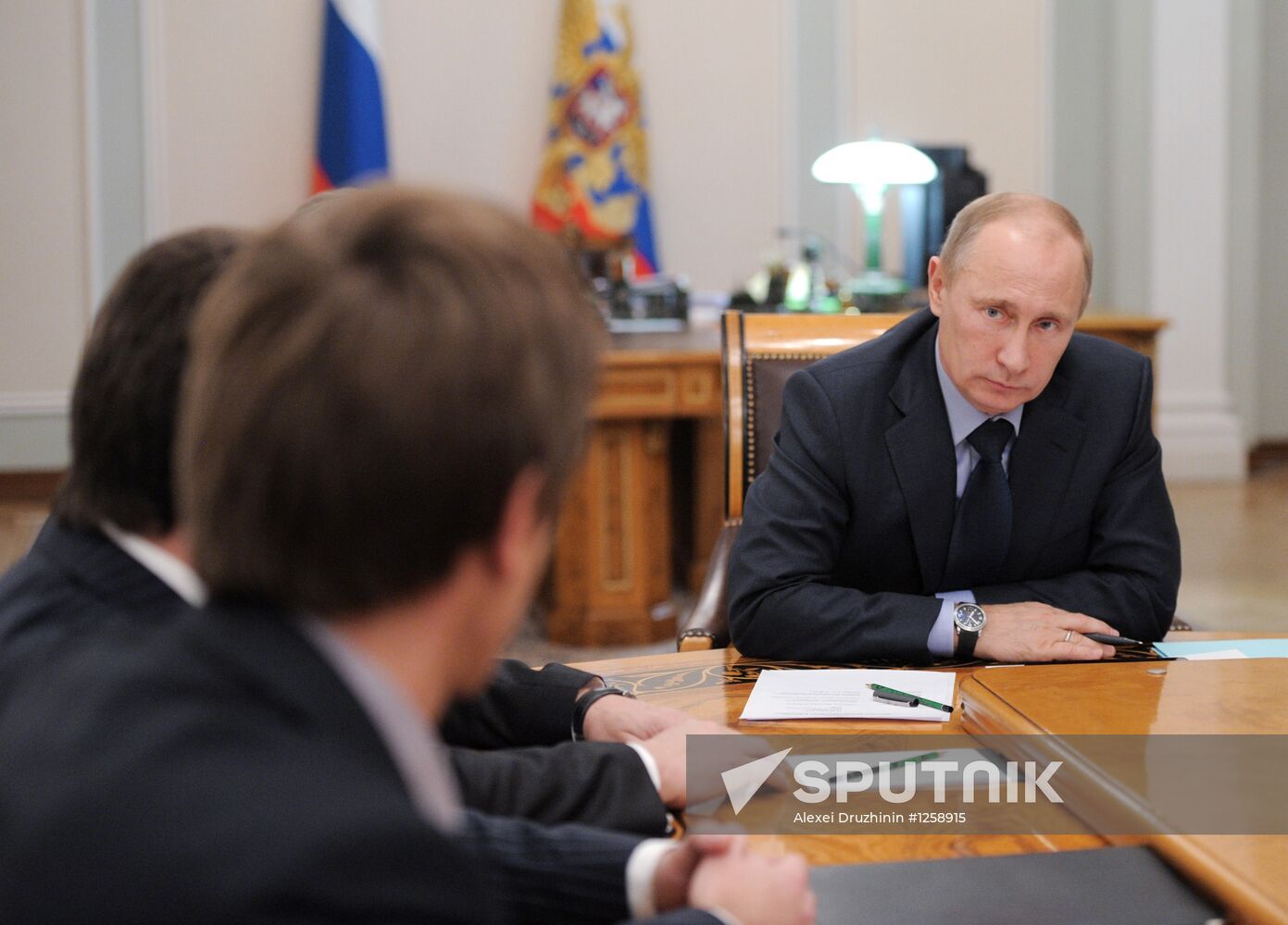 Vladimir Putin meets with Sergei Yastrebov in Novo-Ogaryovo