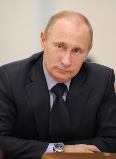 Vladimir Putin meets with Sergei Yastrebov in Novo-Ogaryovo