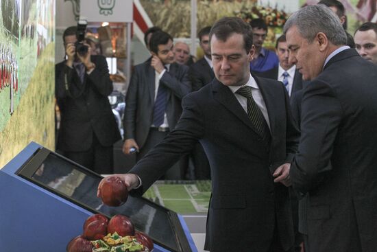 Dmitry Medvedev's visits Golden Autumn exhibition