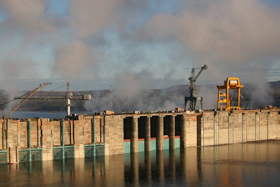 Boguchany Dam construction site