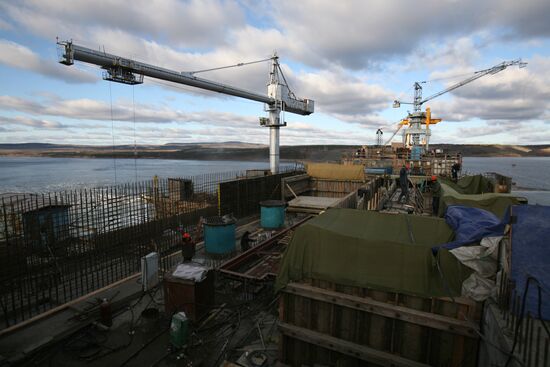 Boguchany Dam construction site