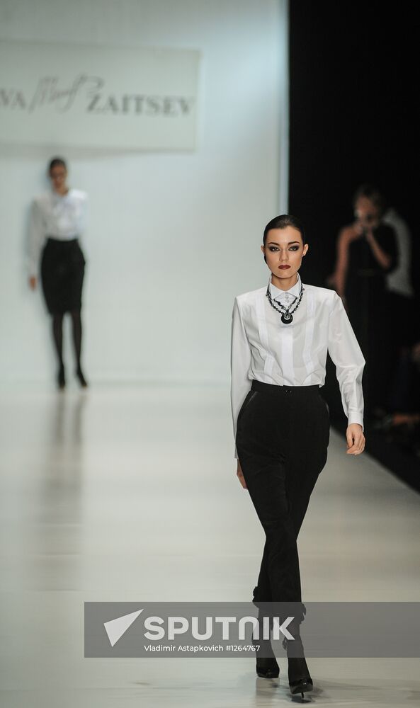Slava Zaitsev showing in Mercedes-Benz Fashion Week Russia
