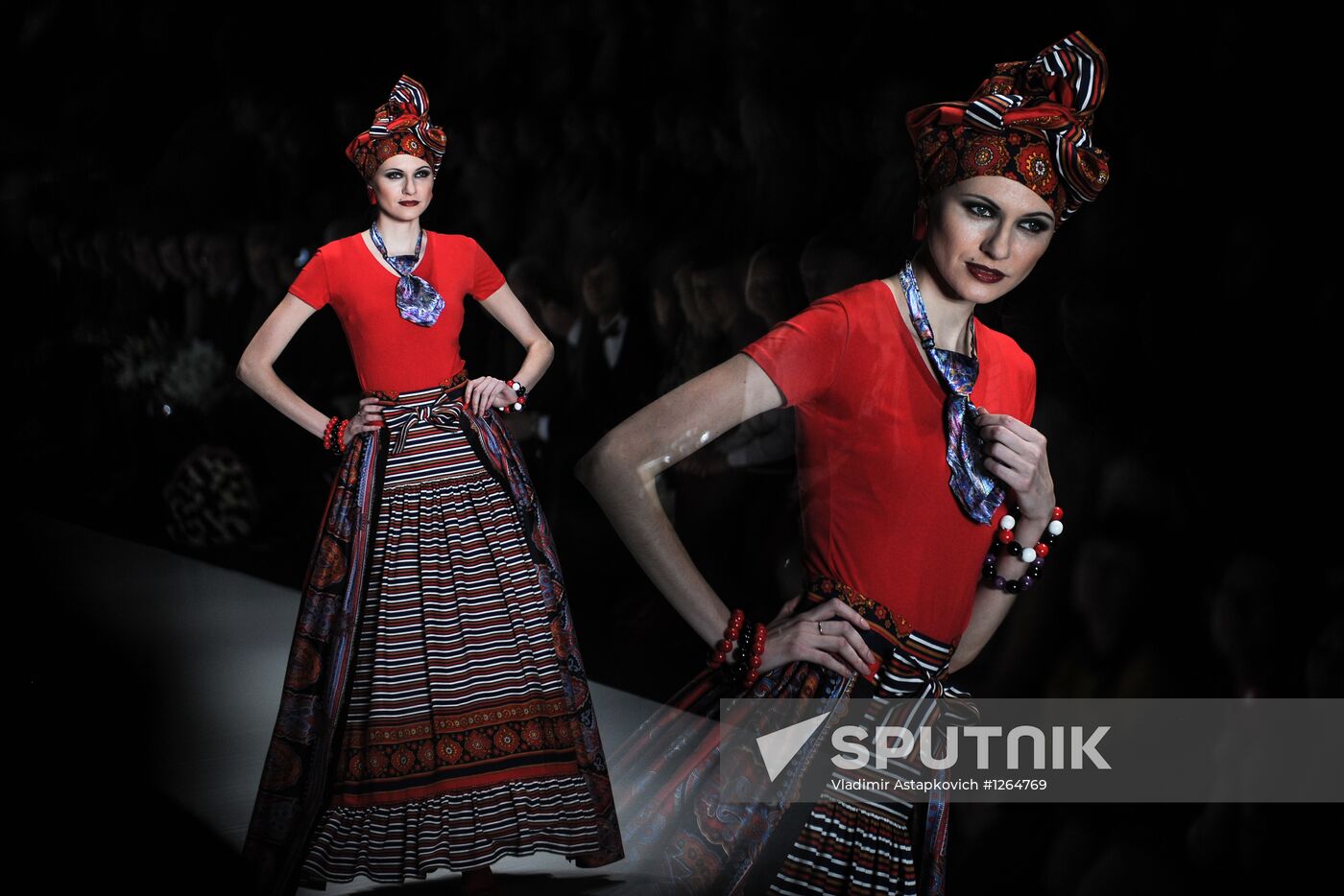 Slava Zaitsev fashion show at Mercedes-Benz Fashion Week Russia