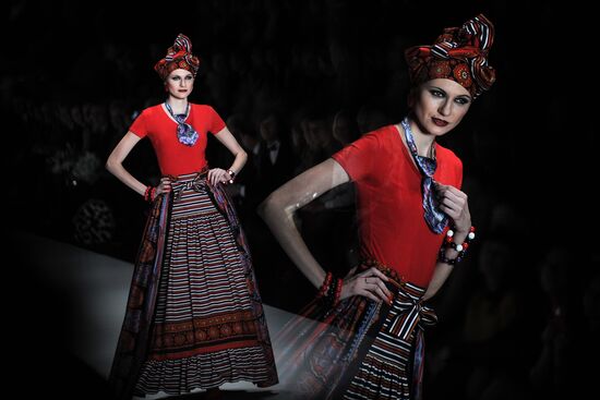 Slava Zaitsev fashion show at Mercedes-Benz Fashion Week Russia