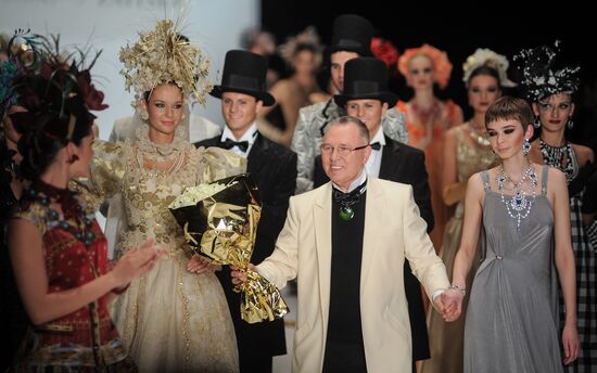 Slava Zaitsev fashion show at Mercedes-Benz Fashion Week Russia