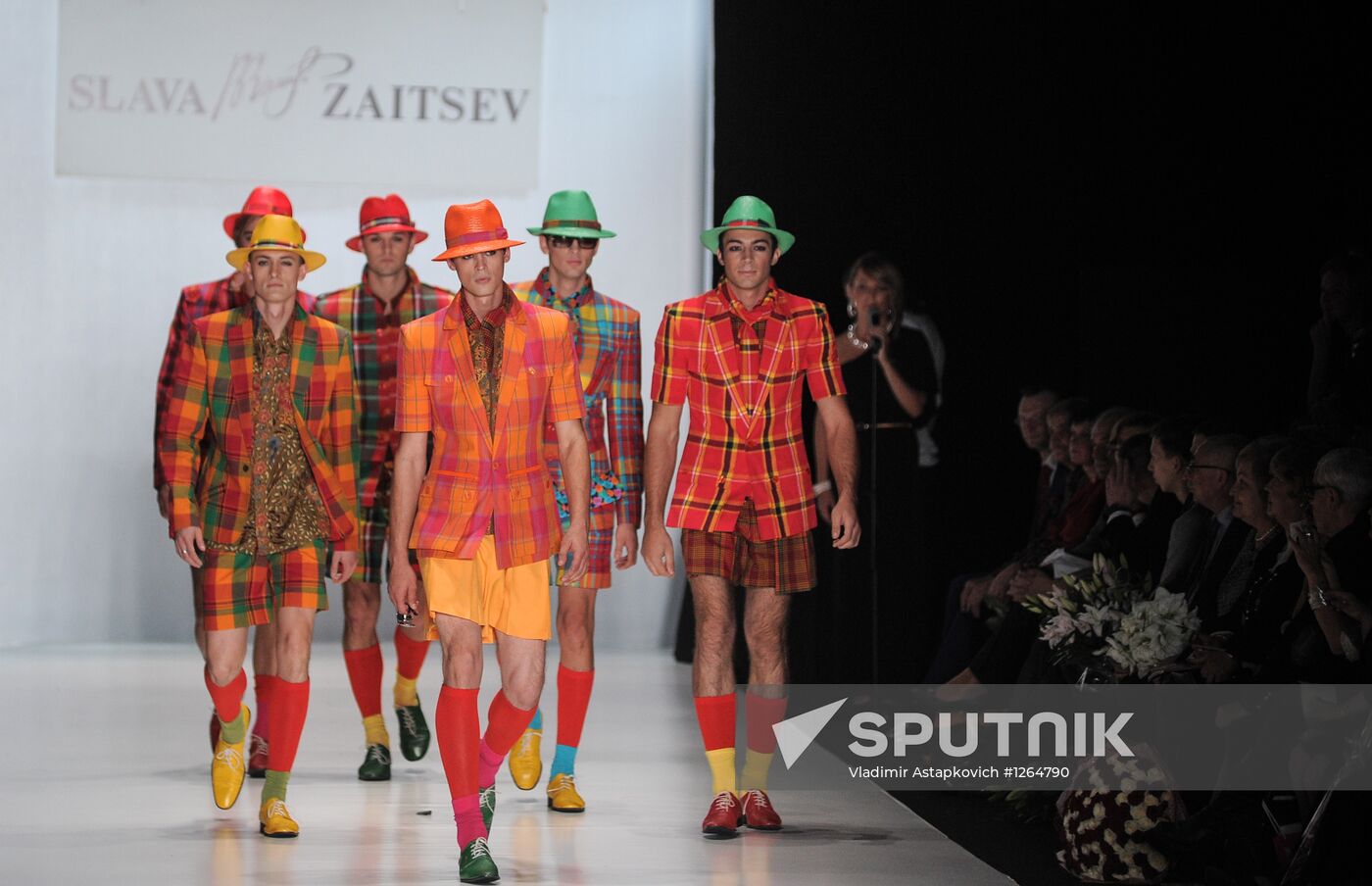 Slava Zaitsev fashion show at Mercedes-Benz Fashion Week Russia