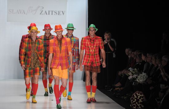 Slava Zaitsev fashion show at Mercedes-Benz Fashion Week Russia