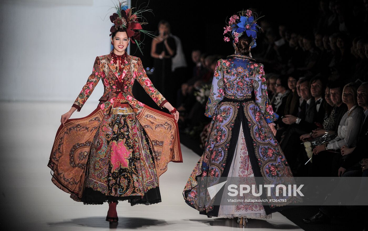Slava Zaitsev showing in Mercedes-Benz Fashion Week Russia