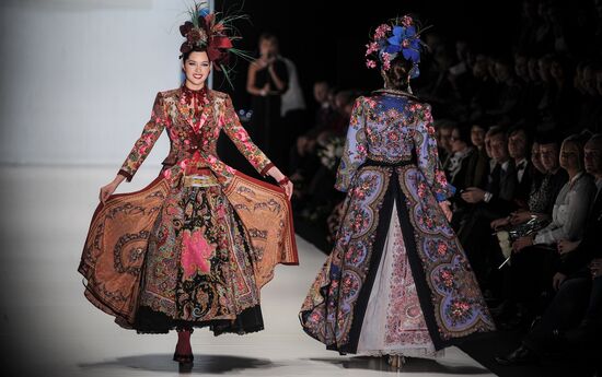 Slava Zaitsev showing in Mercedes-Benz Fashion Week Russia