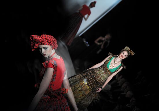 Slava Zaitsev showing in Mercedes-Benz Fashion Week Russia