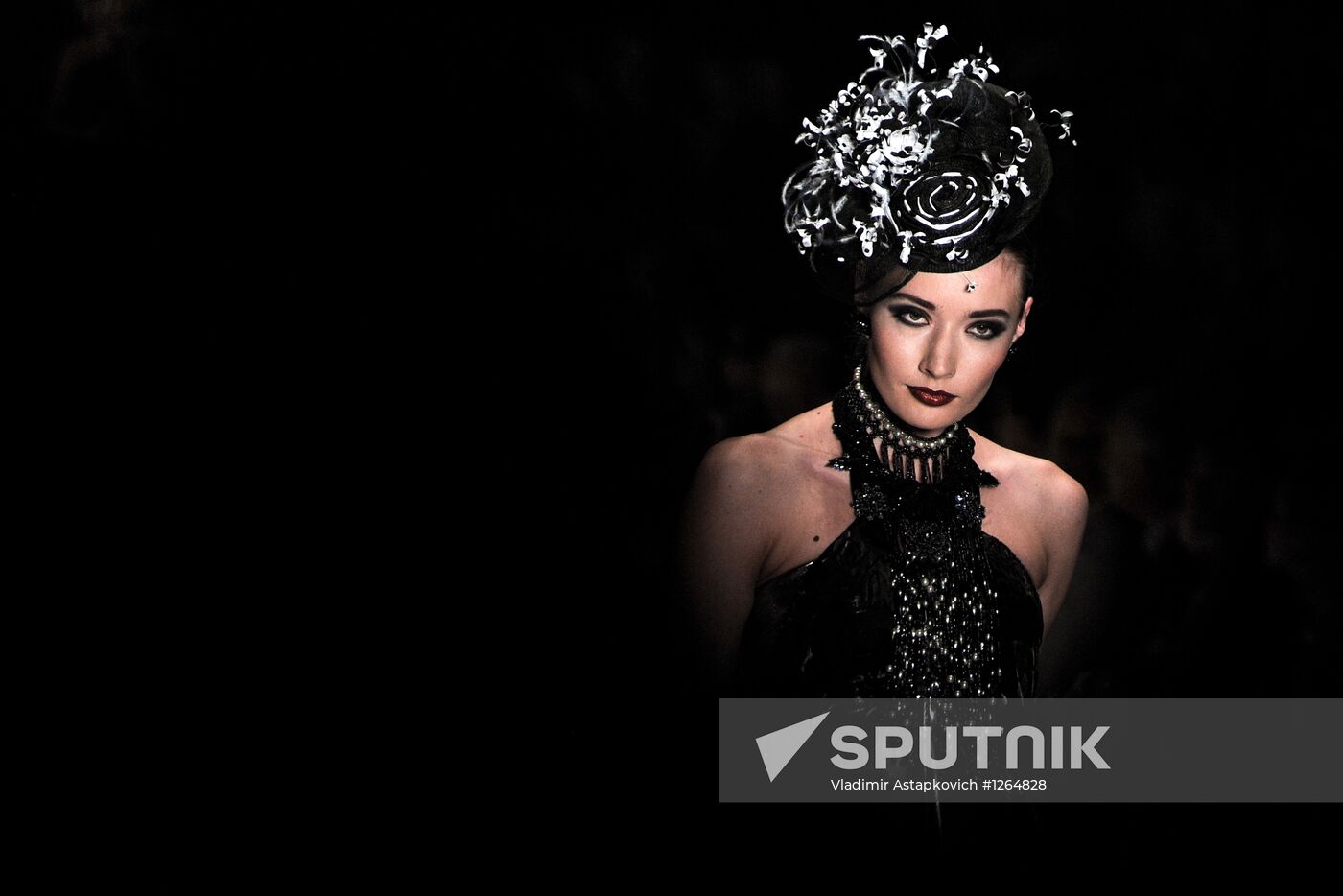 Slava Zaitsev fashion show at Mercedes-Benz Fashion Week Russia