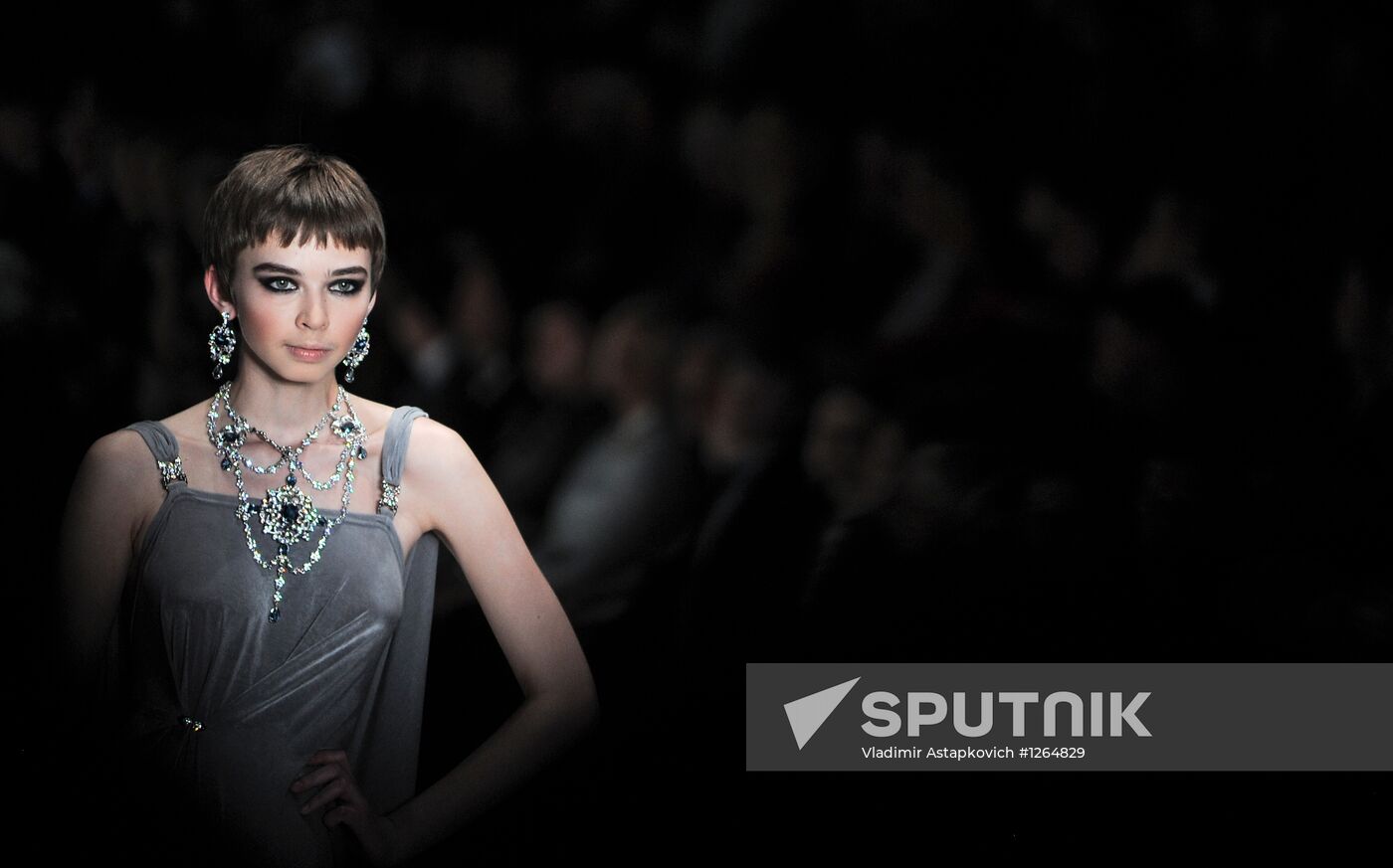 Slava Zaitsev fashion show at Mercedes-Benz Fashion Week Russia