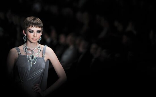 Slava Zaitsev fashion show at Mercedes-Benz Fashion Week Russia