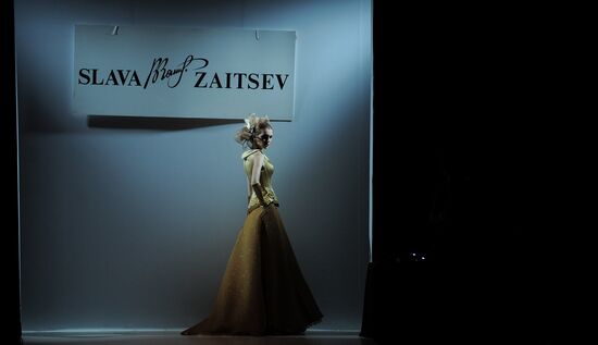 Slava Zaitsev fashion show at Mercedes-Benz Fashion Week Russia