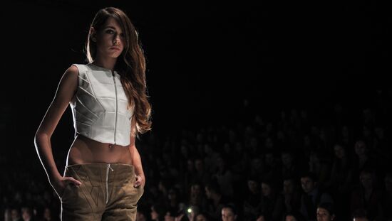 Dasha Gauser fashion show at Mercedes-Benz Fashion Week Russia