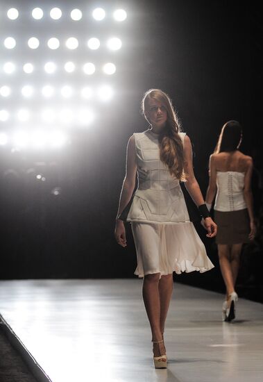 Dasha Gauser fashion show at Mercedes-Benz Fashion Week Russia